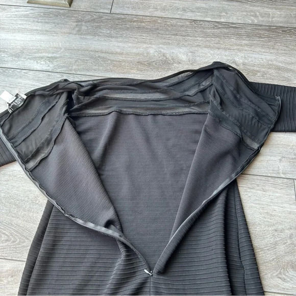 Joseph  Ribkoff Boat Neck Sheath Dress with Mesh Inserts - Picture 14 of 16